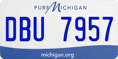 MI license plate DBU7957