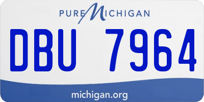 MI license plate DBU7964