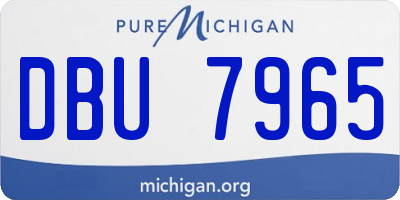 MI license plate DBU7965