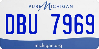 MI license plate DBU7969