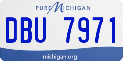 MI license plate DBU7971