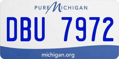 MI license plate DBU7972