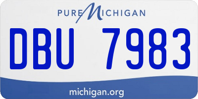 MI license plate DBU7983