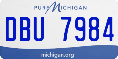 MI license plate DBU7984