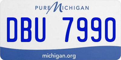 MI license plate DBU7990
