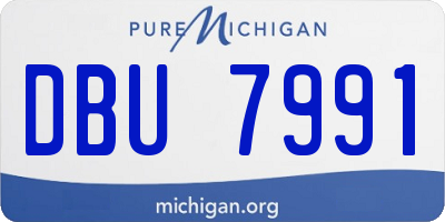 MI license plate DBU7991