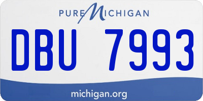 MI license plate DBU7993