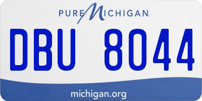 MI license plate DBU8044