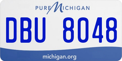 MI license plate DBU8048