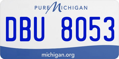 MI license plate DBU8053