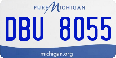 MI license plate DBU8055