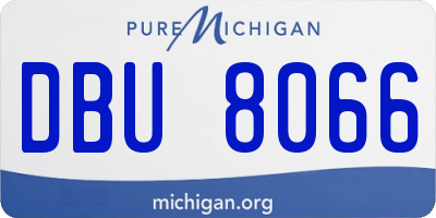 MI license plate DBU8066