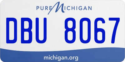 MI license plate DBU8067