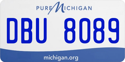 MI license plate DBU8089