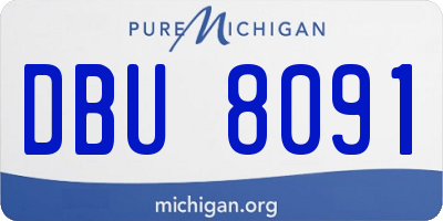 MI license plate DBU8091