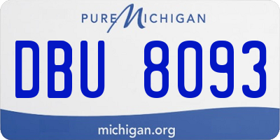 MI license plate DBU8093