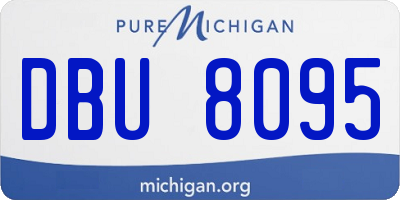 MI license plate DBU8095