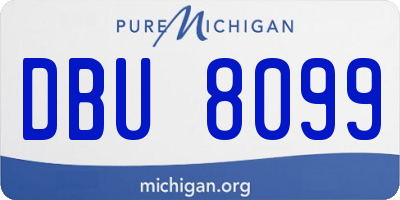 MI license plate DBU8099