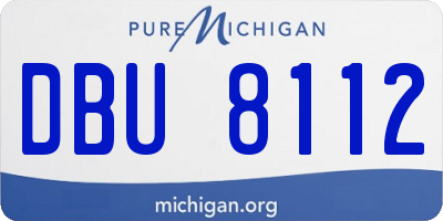 MI license plate DBU8112