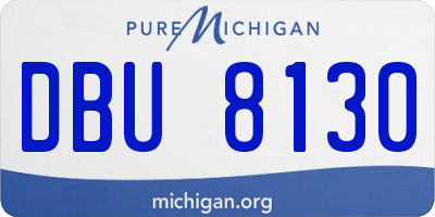 MI license plate DBU8130