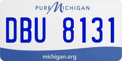 MI license plate DBU8131