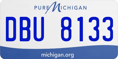 MI license plate DBU8133