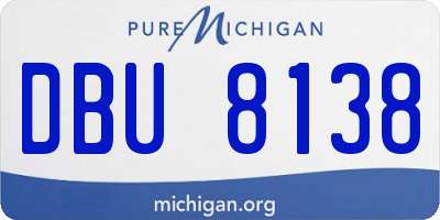 MI license plate DBU8138
