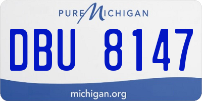 MI license plate DBU8147