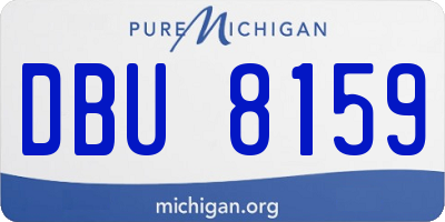 MI license plate DBU8159