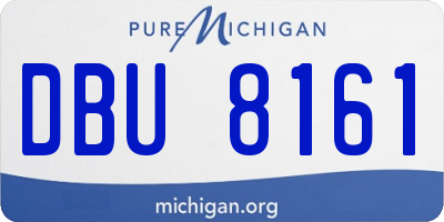 MI license plate DBU8161