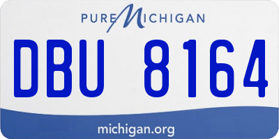 MI license plate DBU8164