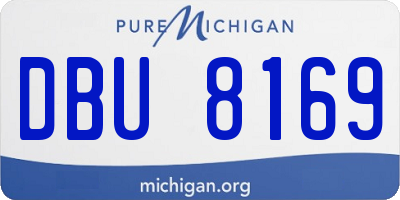 MI license plate DBU8169