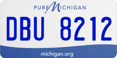 MI license plate DBU8212