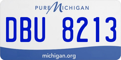 MI license plate DBU8213