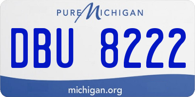 MI license plate DBU8222