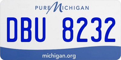 MI license plate DBU8232