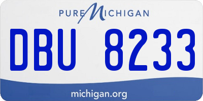 MI license plate DBU8233