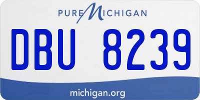 MI license plate DBU8239