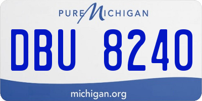 MI license plate DBU8240