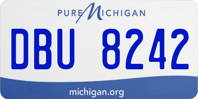 MI license plate DBU8242