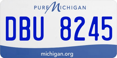 MI license plate DBU8245