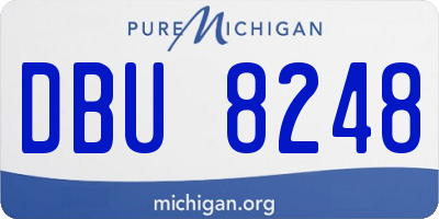 MI license plate DBU8248