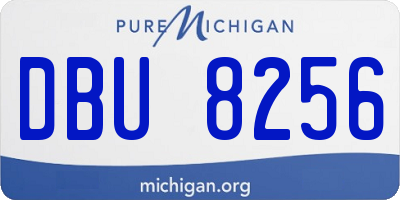 MI license plate DBU8256