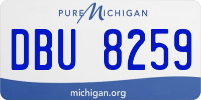 MI license plate DBU8259
