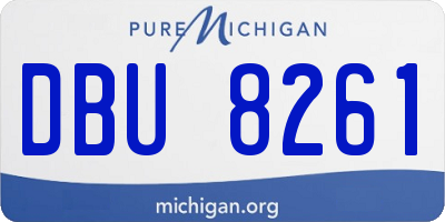 MI license plate DBU8261