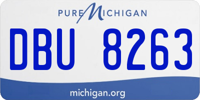 MI license plate DBU8263