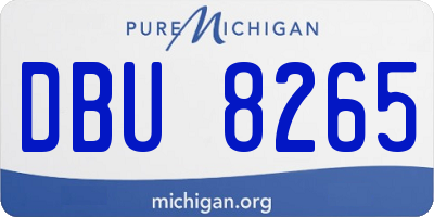 MI license plate DBU8265