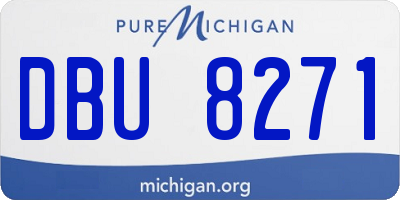 MI license plate DBU8271