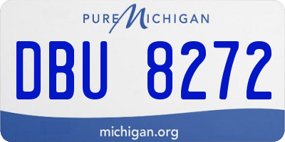MI license plate DBU8272