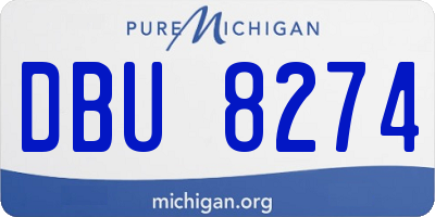MI license plate DBU8274